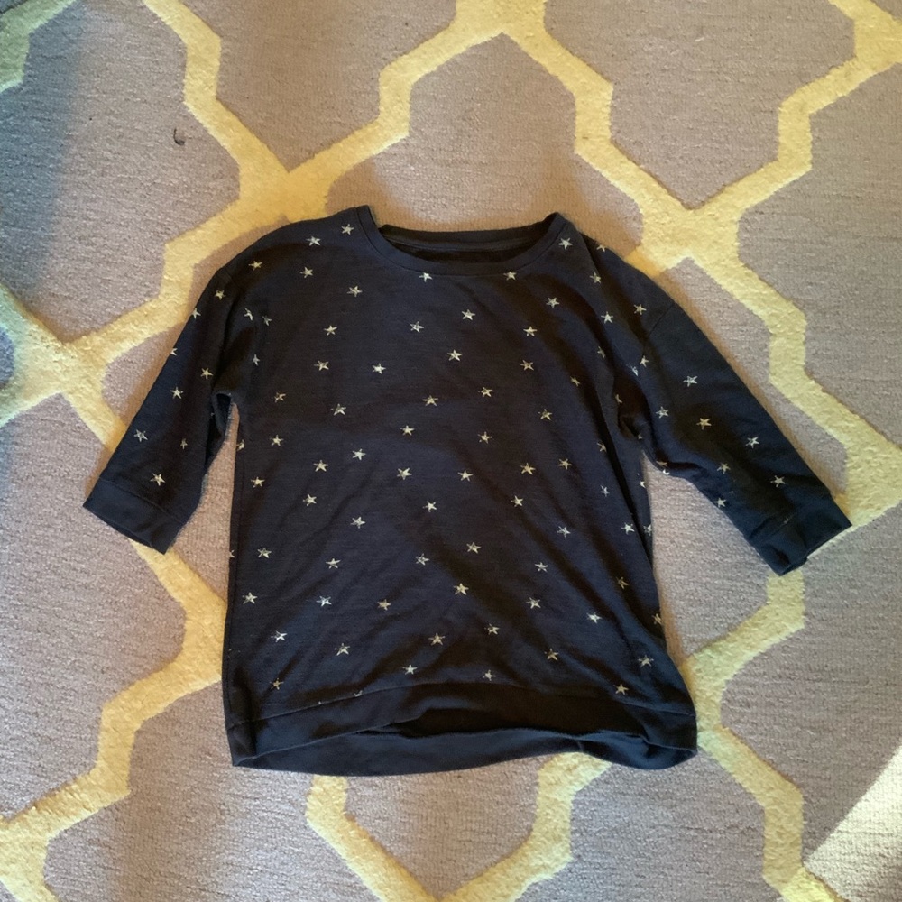 navy blue sweater with stars